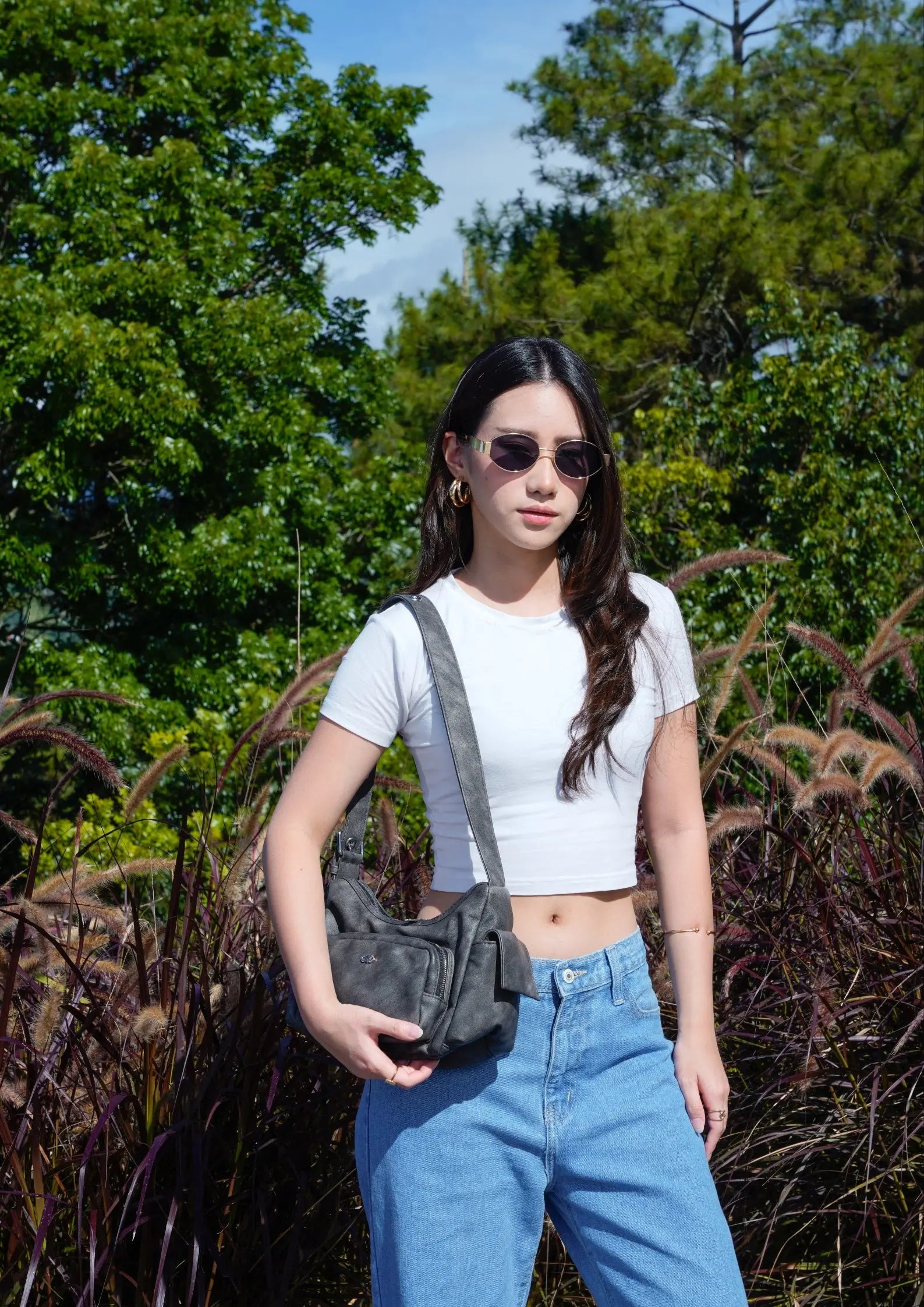 TATE POCKET HANDBAG IN ECLIPSE The Sophia Label