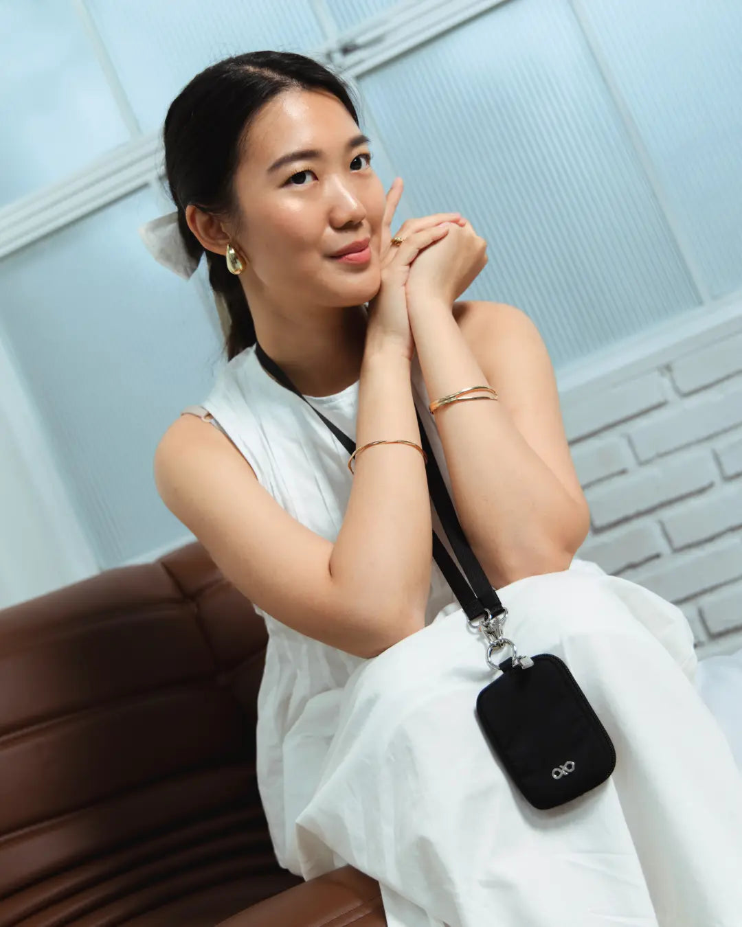 CARDHOLDER LANYARD IN JET BLACK TSL Singapore