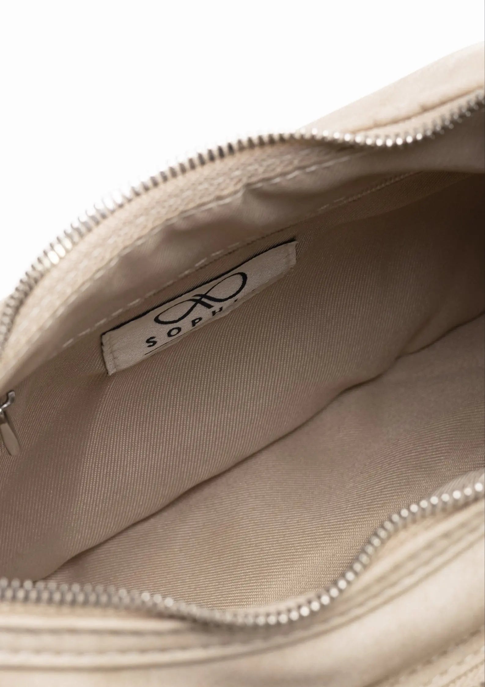 TATE POCKET HANDBAG IN SAND The Sophia Label