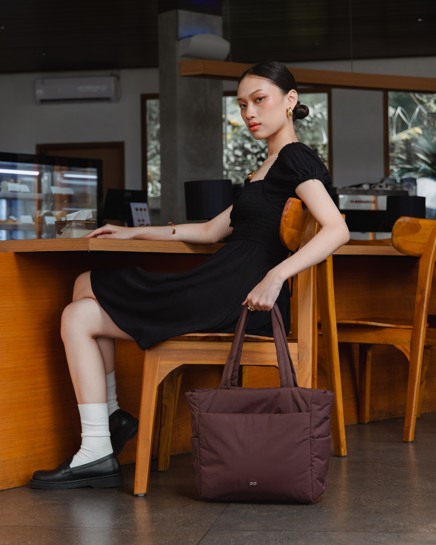 POSH TOTE BAG IN CHOCO