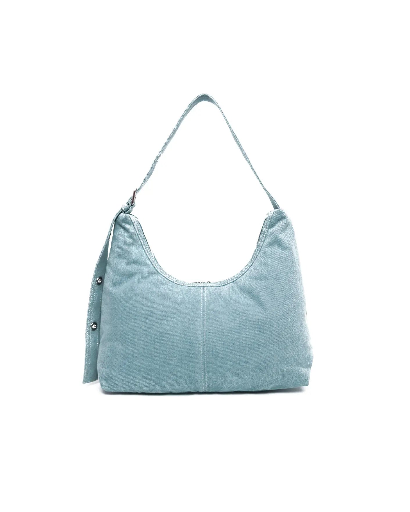 SIGNATURE POCKET HOBO BAG IN LIGHT WASH DENIM TSL Singapore