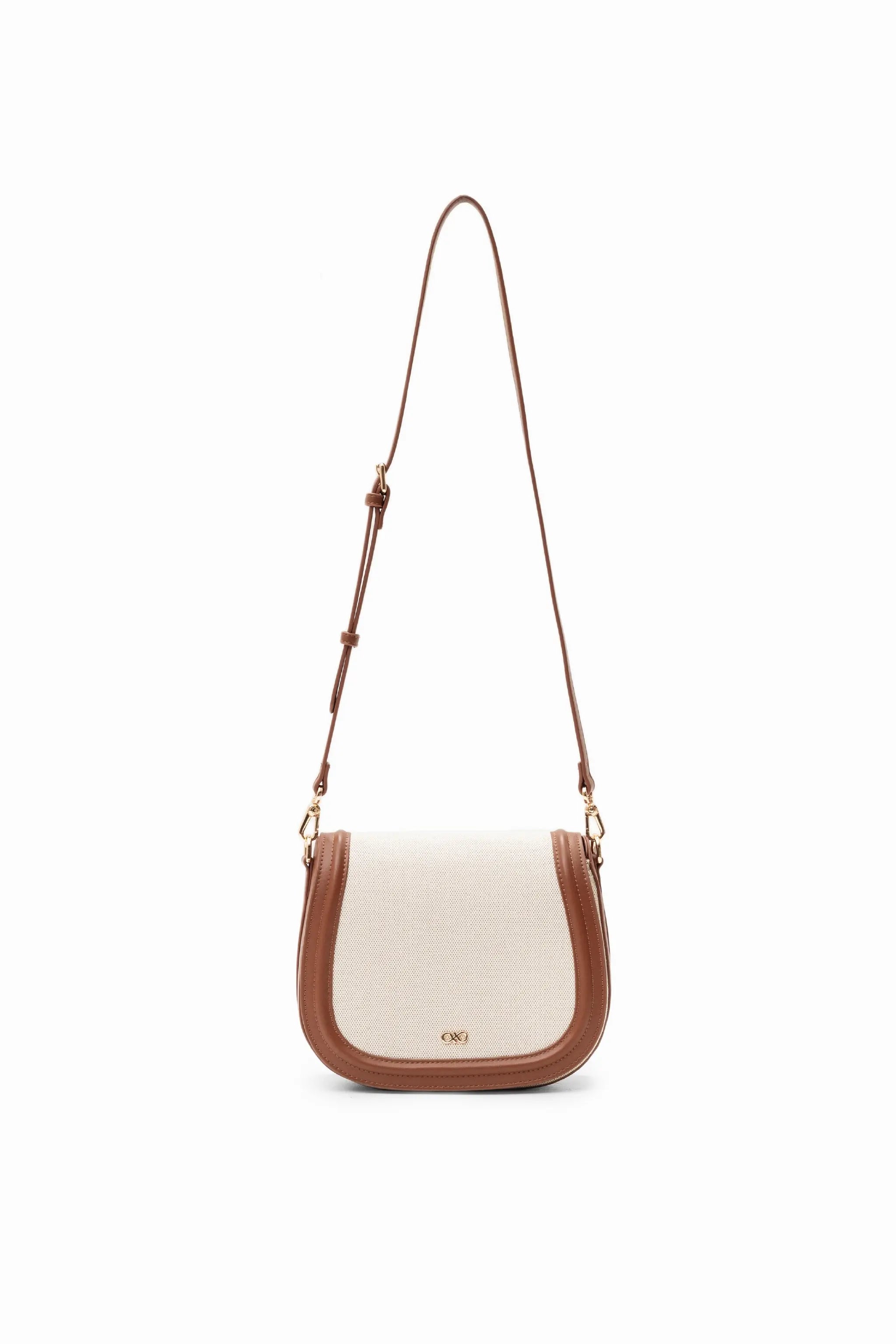 CALLY CANVAS SADDLE CROSSBODY BAG