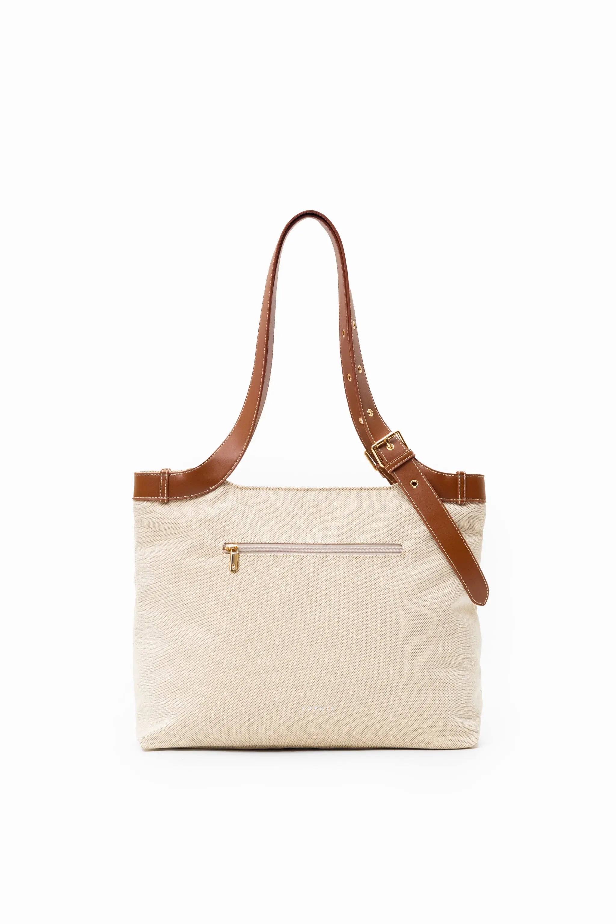 CALLY CANVAS SIGNATURE POCKET TOTE BAG