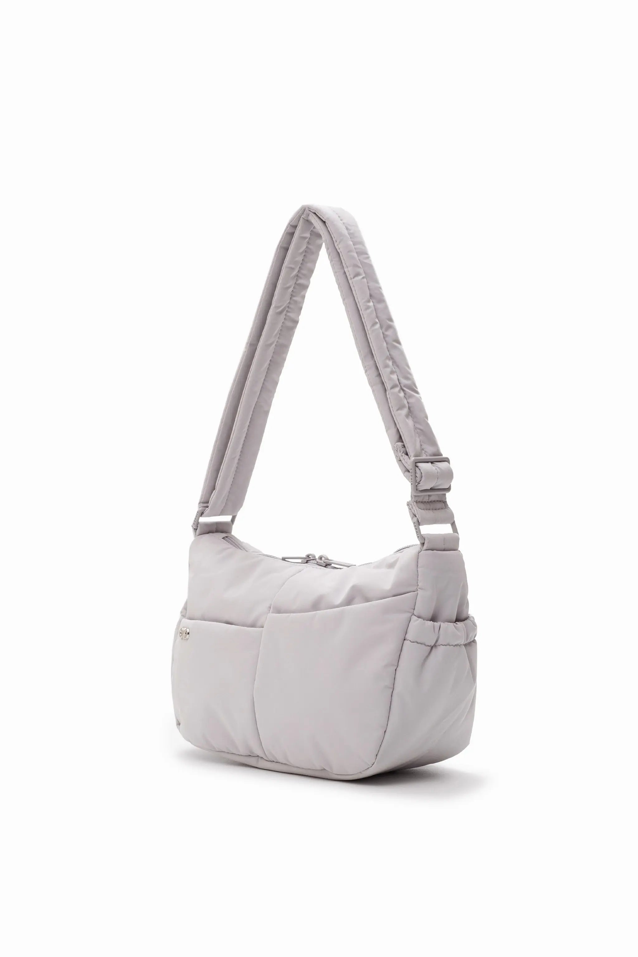 MINI SIGNATURE POCKET CROSSBODY BAG IN COSY LUXE DOVE GREY