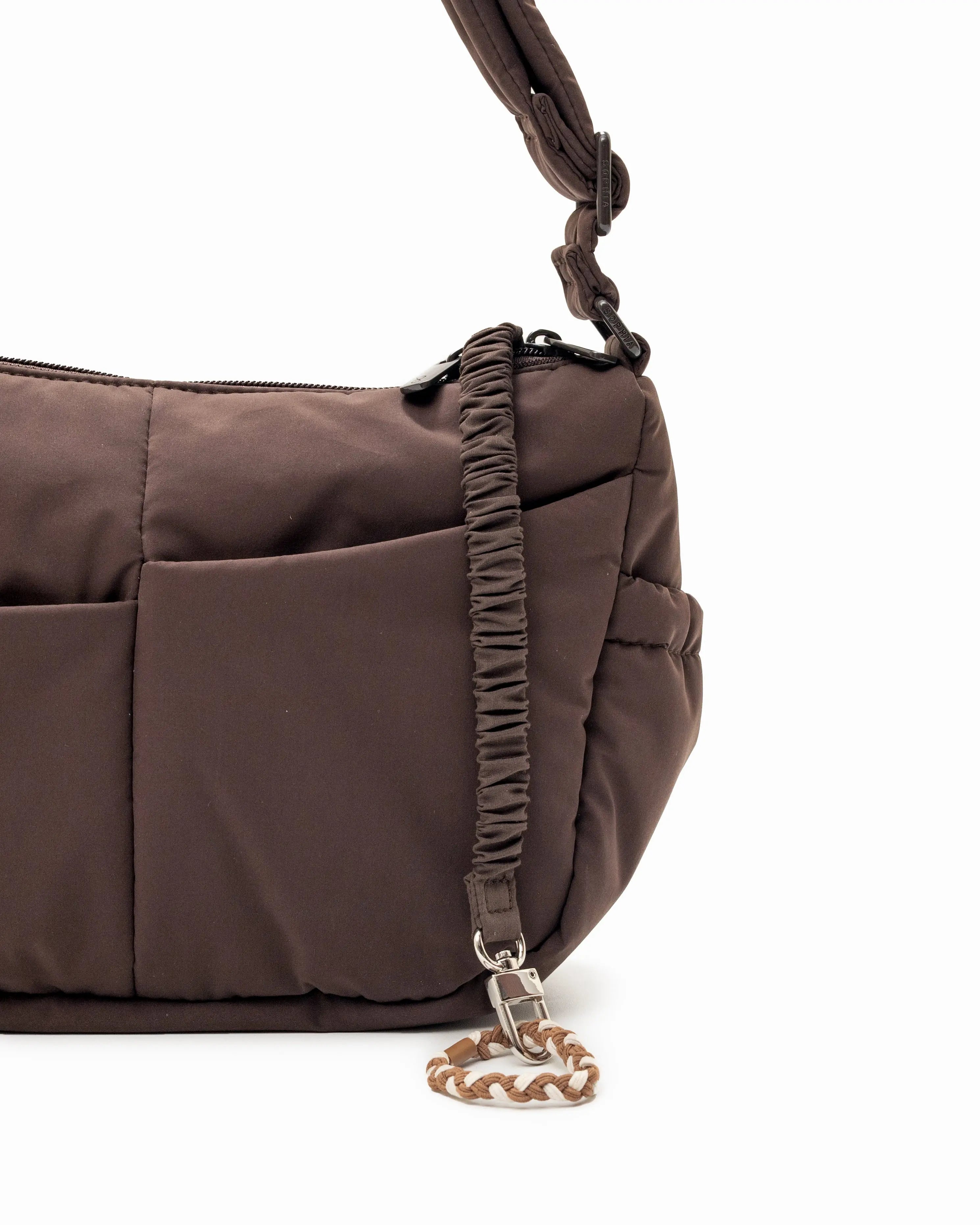 MINI SIGNATURE POCKET CROSSBODY BAG IN COSY LUXE CACAO