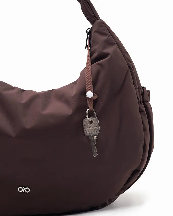 XL POSH CRESCENT BAG IN CHOCO TSL Singapore