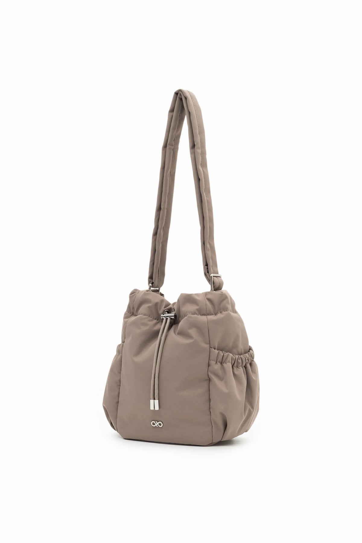 MINI COSY LUXE BUCKET BAG IN TAUPE