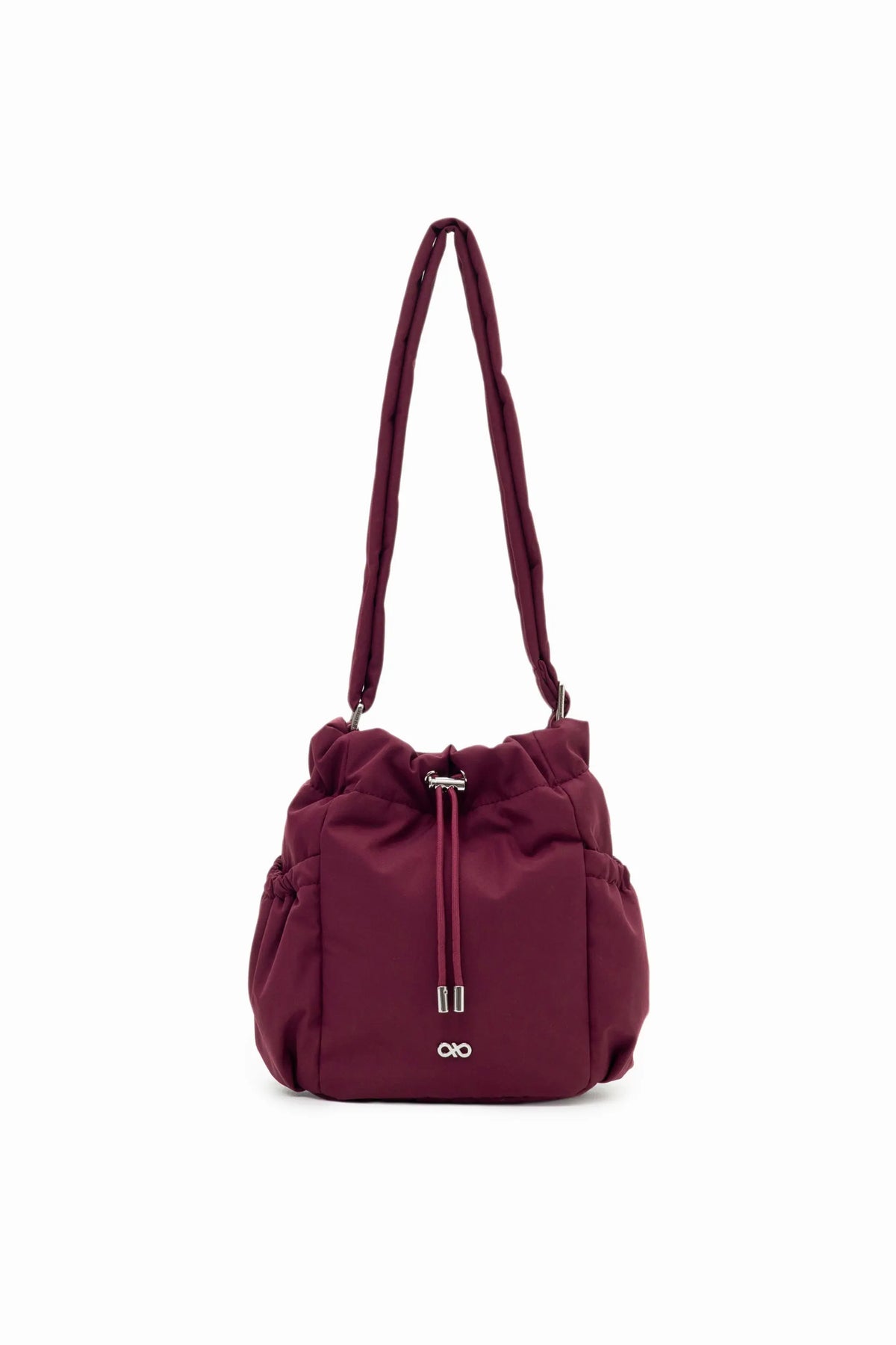 MINI COSY LUXE BUCKET BAG IN WINE