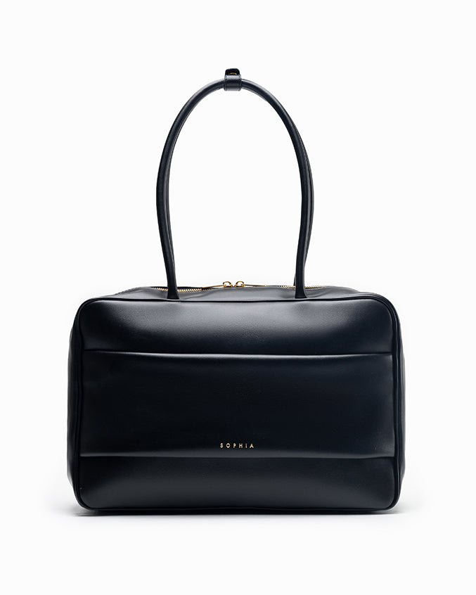 SIGNATURE POCKET L REI TOTE BAG IN BLACK