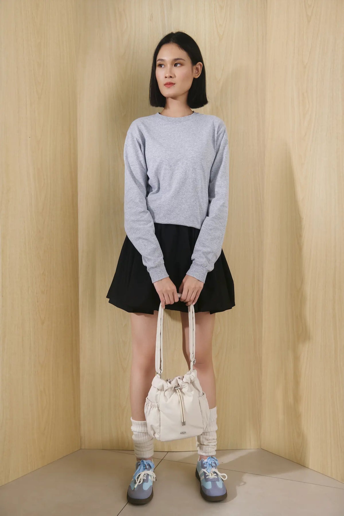 MINI COSY LUXE BUCKET BAG IN OAT