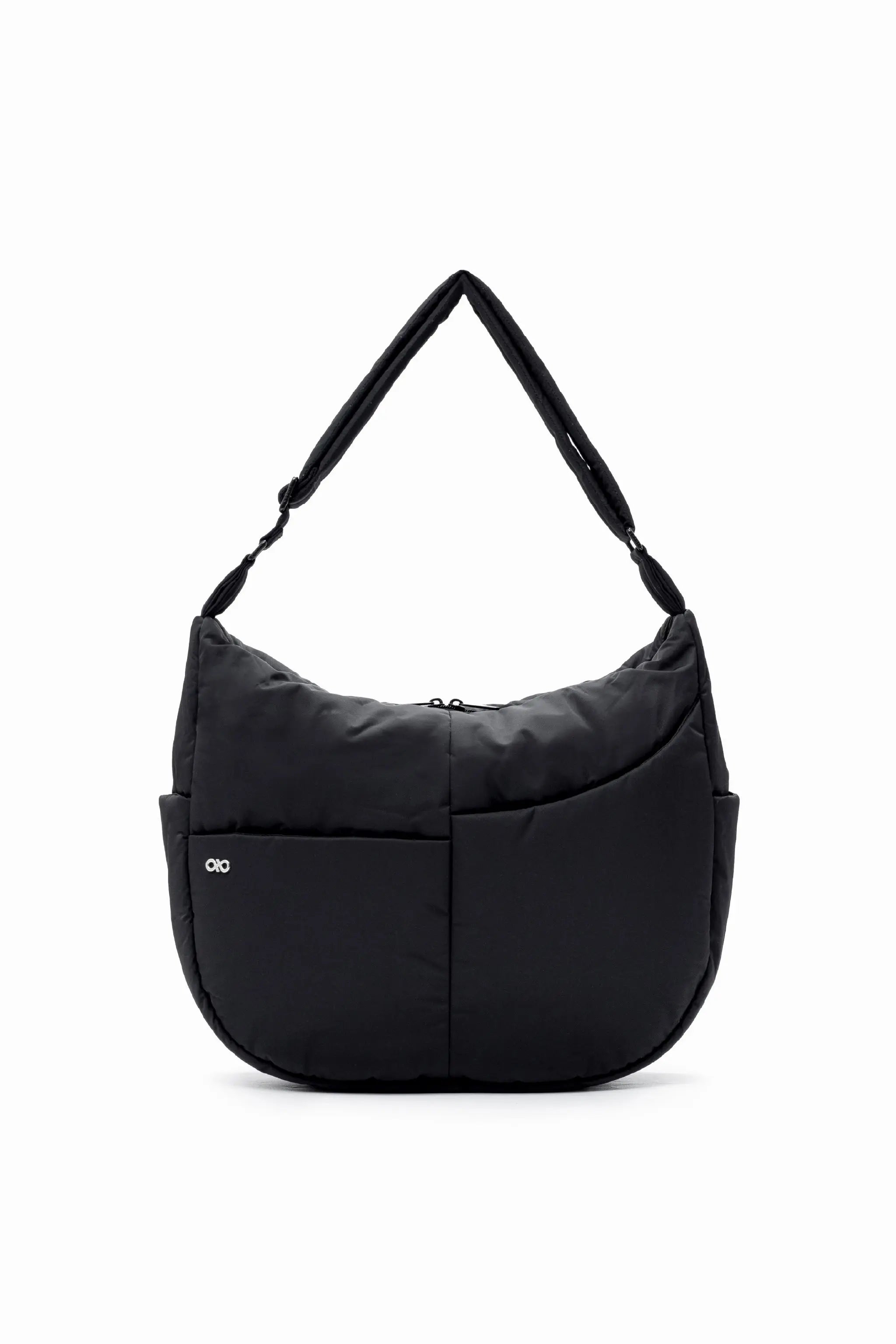 XL SIGNATURE POCKET CROSSBODY BAG IN JET BLACK