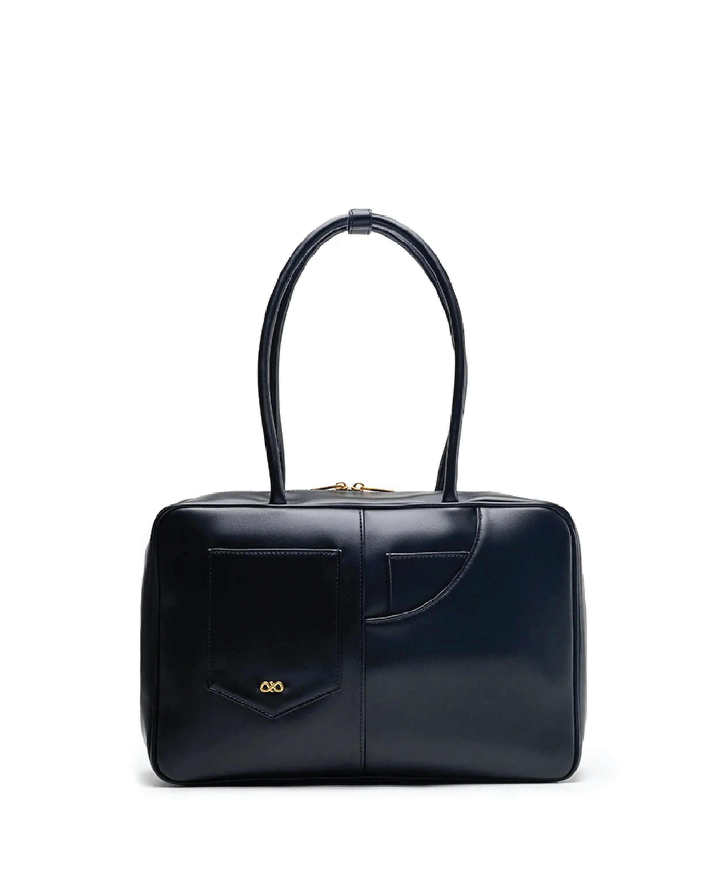 SIGNATURE POCKET L REI TOTE BAG IN BLACK TSL Singapore