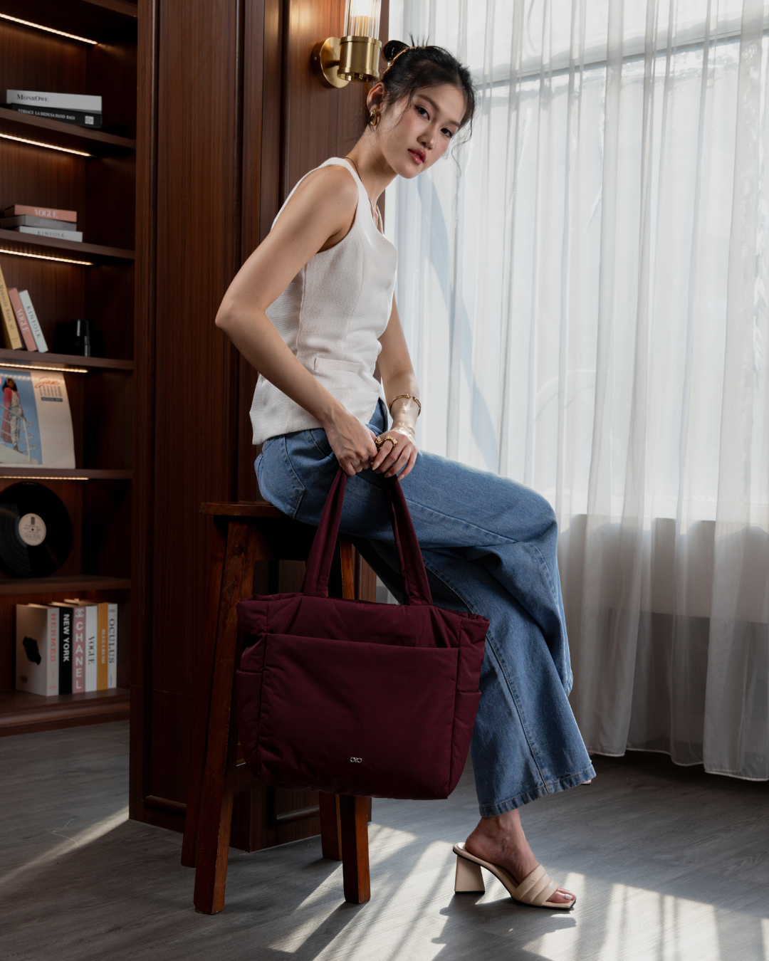 POSH TOTE BAG IN WINE