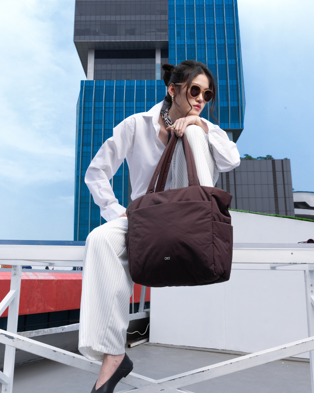 POSH TOTE BAG IN CHOCO