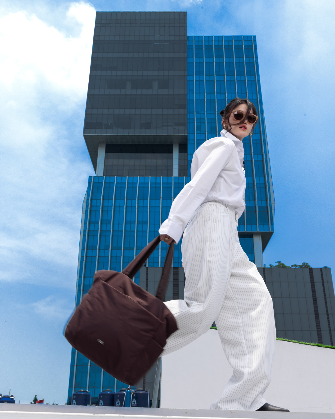 POSH TOTE BAG IN CHOCO