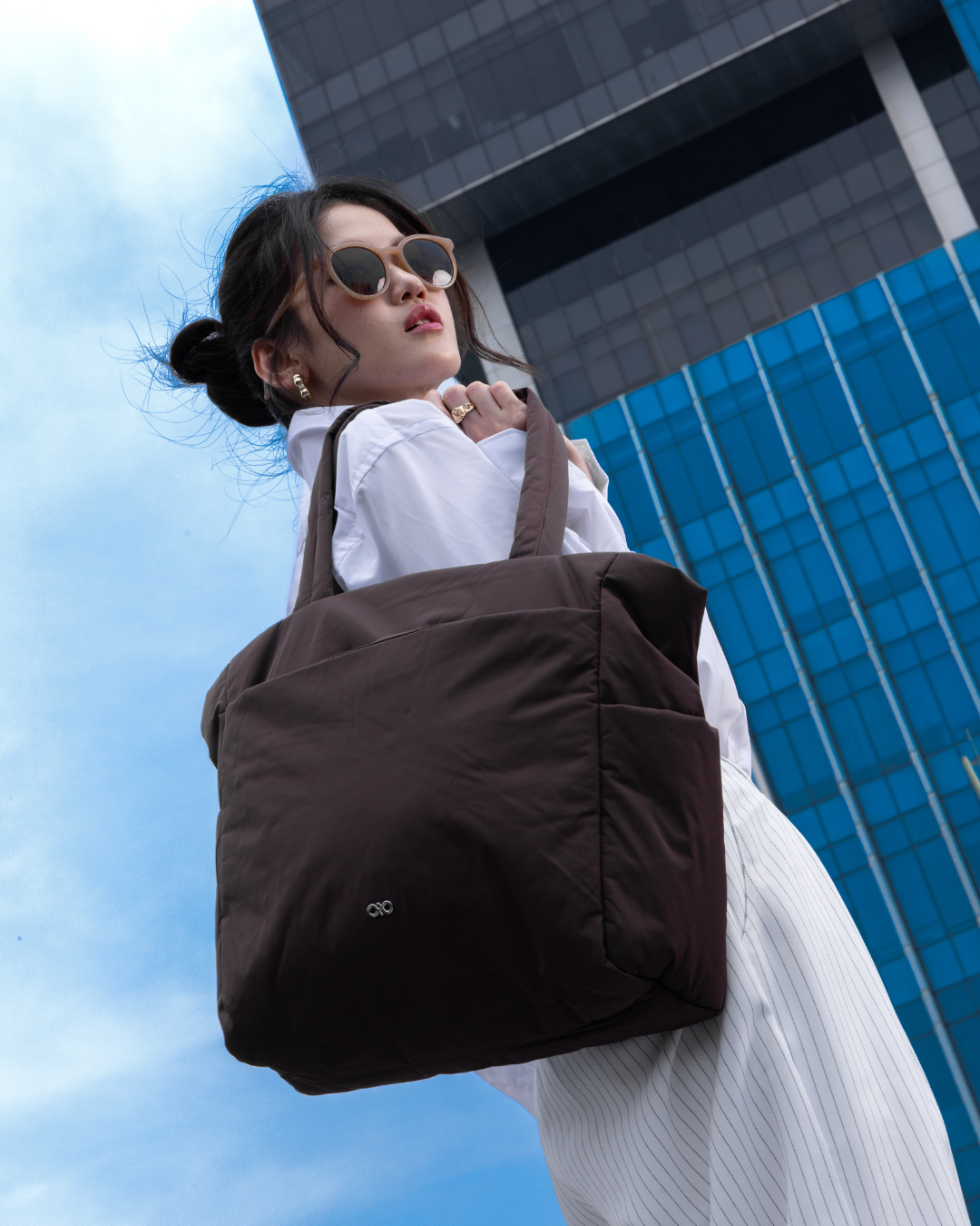 POSH TOTE BAG IN CHOCO