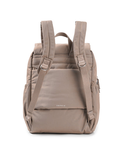 COSY LUXE UTILITY BACKPACK IN TAUPE