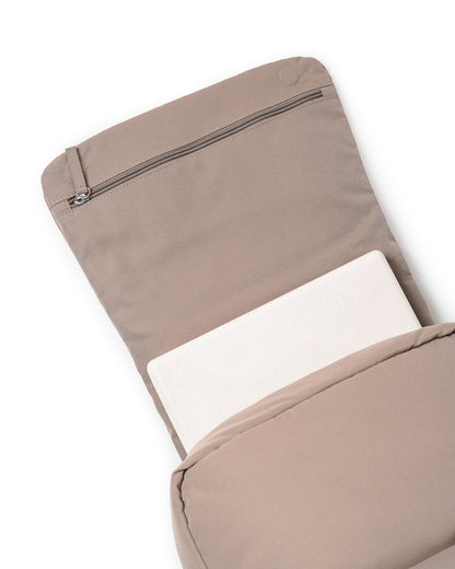 COSY LUXE UTILITY BACKPACK IN TAUPE