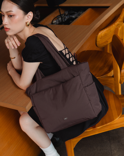 POSH TOTE BAG IN CHOCO