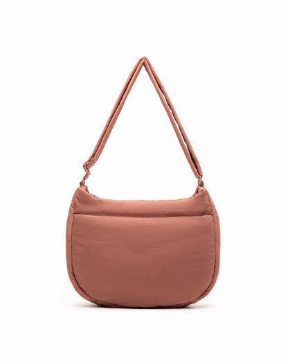 [BACKORDER] COSY PUFFY CROSSBODY BAG IN CLAY - EST. ARRIVAL EARLY MAY 2024