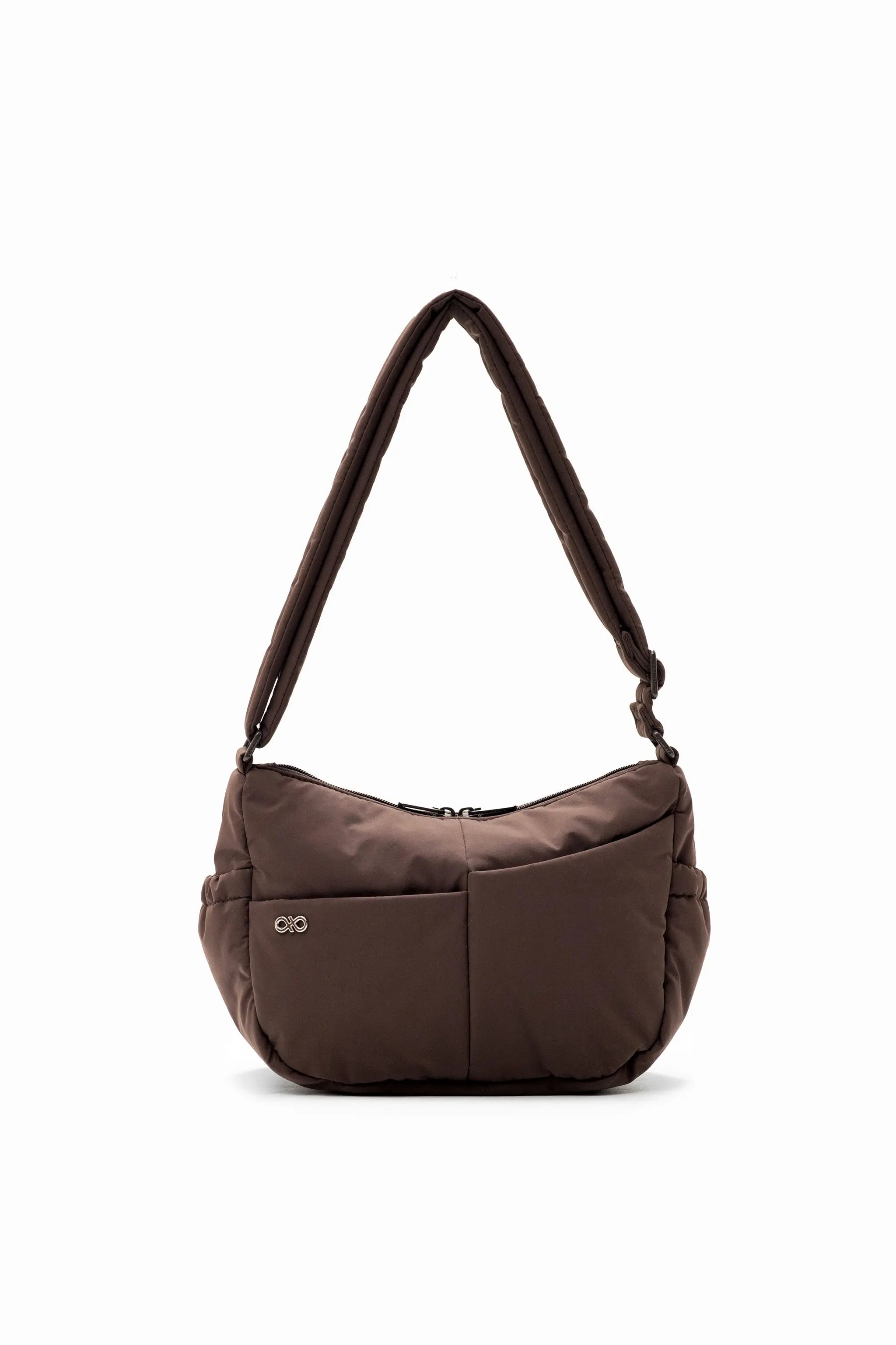 MINI SIGNATURE POCKET CROSSBODY BAG IN COSY LUXE CACAO 