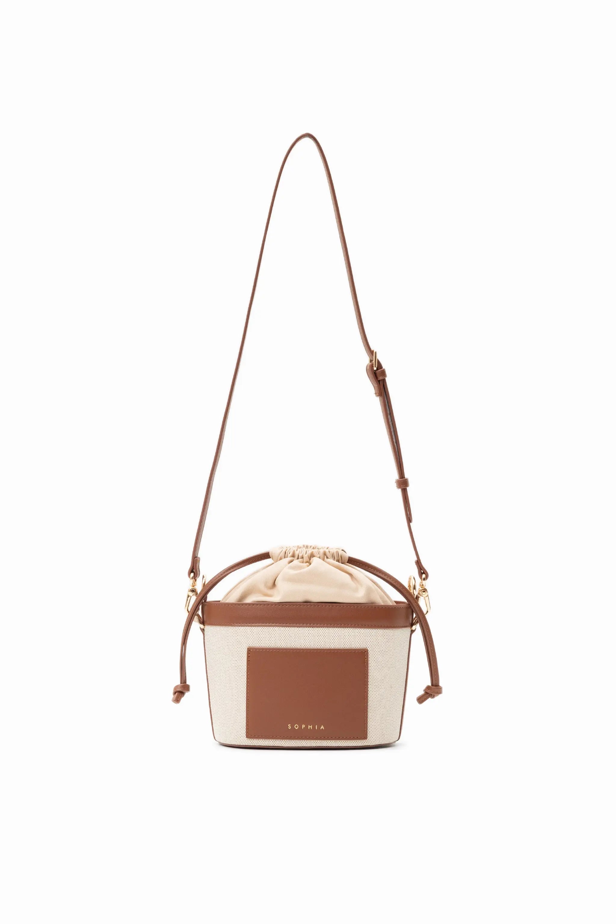 CALLY CANVAS MINI BUCKET BAG 