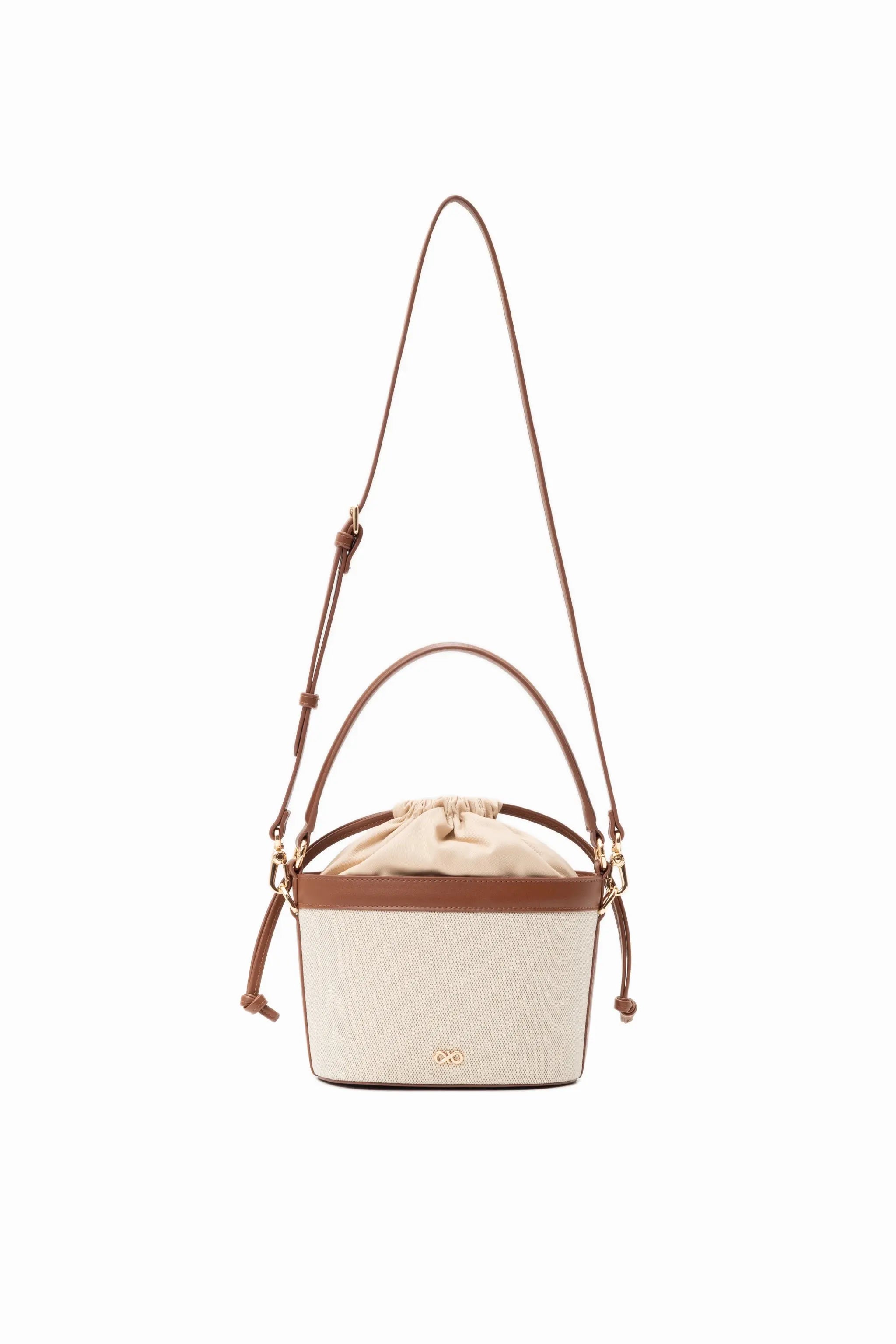 CALLY CANVAS MINI BUCKET BAG 