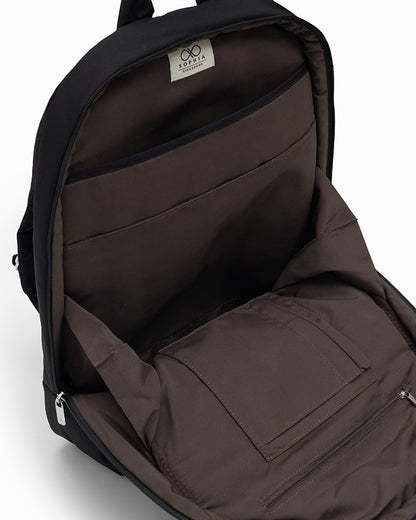 COSY LUXE XL COMMUTER BACKPACK IN JET BLACK