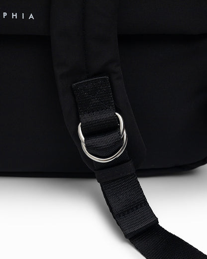 COSY LUXE XL COMMUTER BACKPACK IN JET BLACK