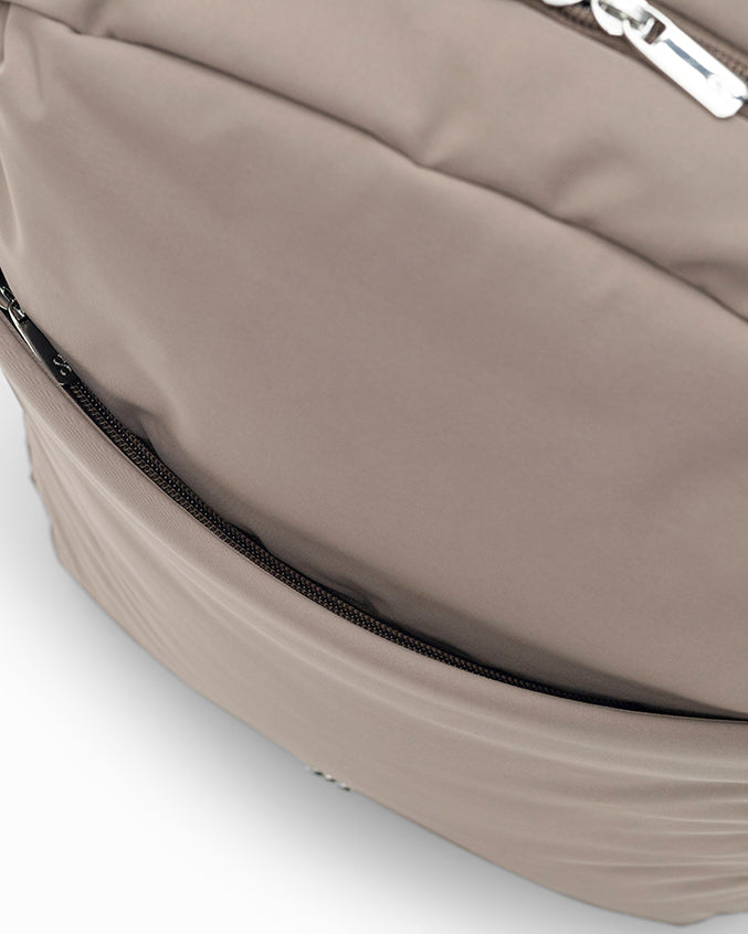 COSY LUXE XL COMMUTER BACKPACK IN TAUPE