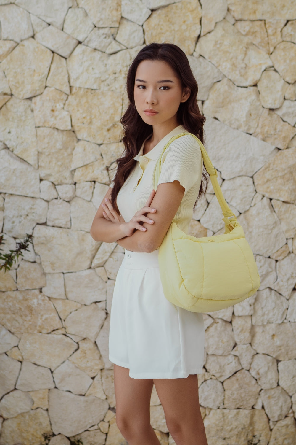 [BACKORDER] COSY PUFFY CROSSBODY BAG IN DAFFODIL - END OCT 2023 ARRIVAL