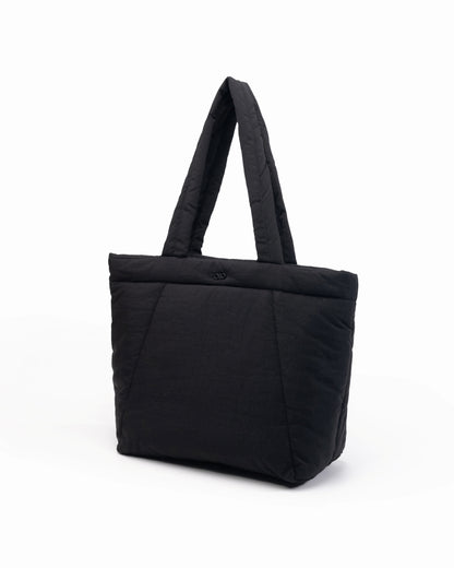 COSY PUFFY TOTE BAG IN JET BLACK
