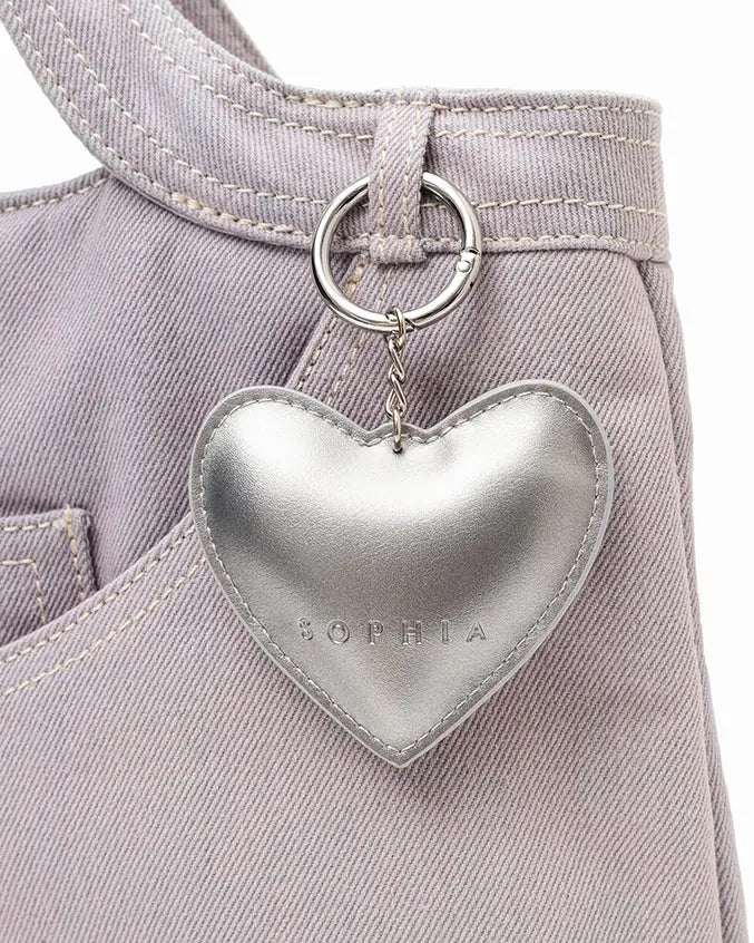 SIGNATURE POCKET DENIM TOTE BAG IN PURPLE DENIM TSL Singapore