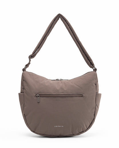 SIGNATURE POCKET CROSSBODY BAG IN POSH TAUPE