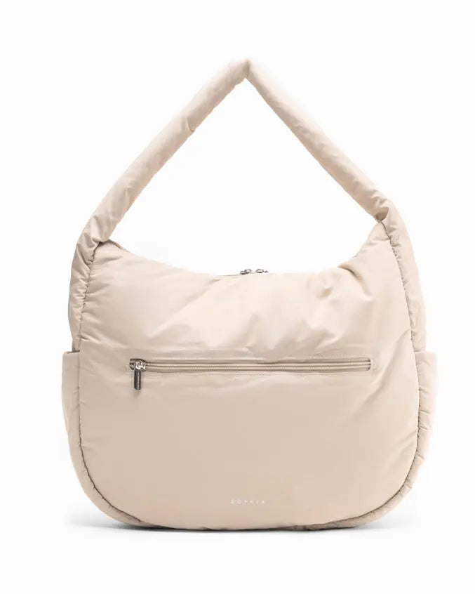 POSH SLOUCHY HOBO IN CRÈME The Sophia Label
