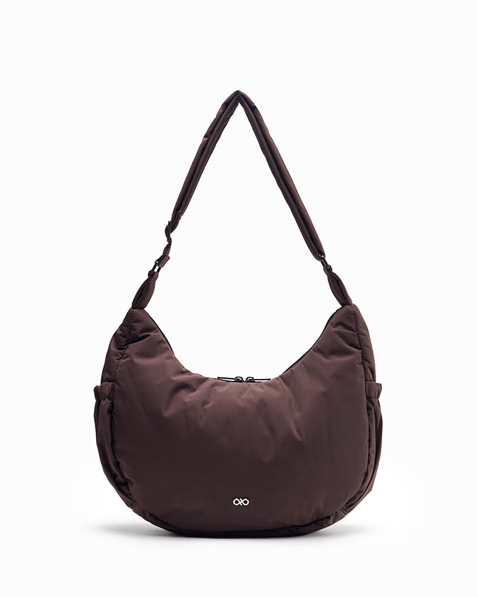 XL POSH CRESCENT BAG IN CHOCO