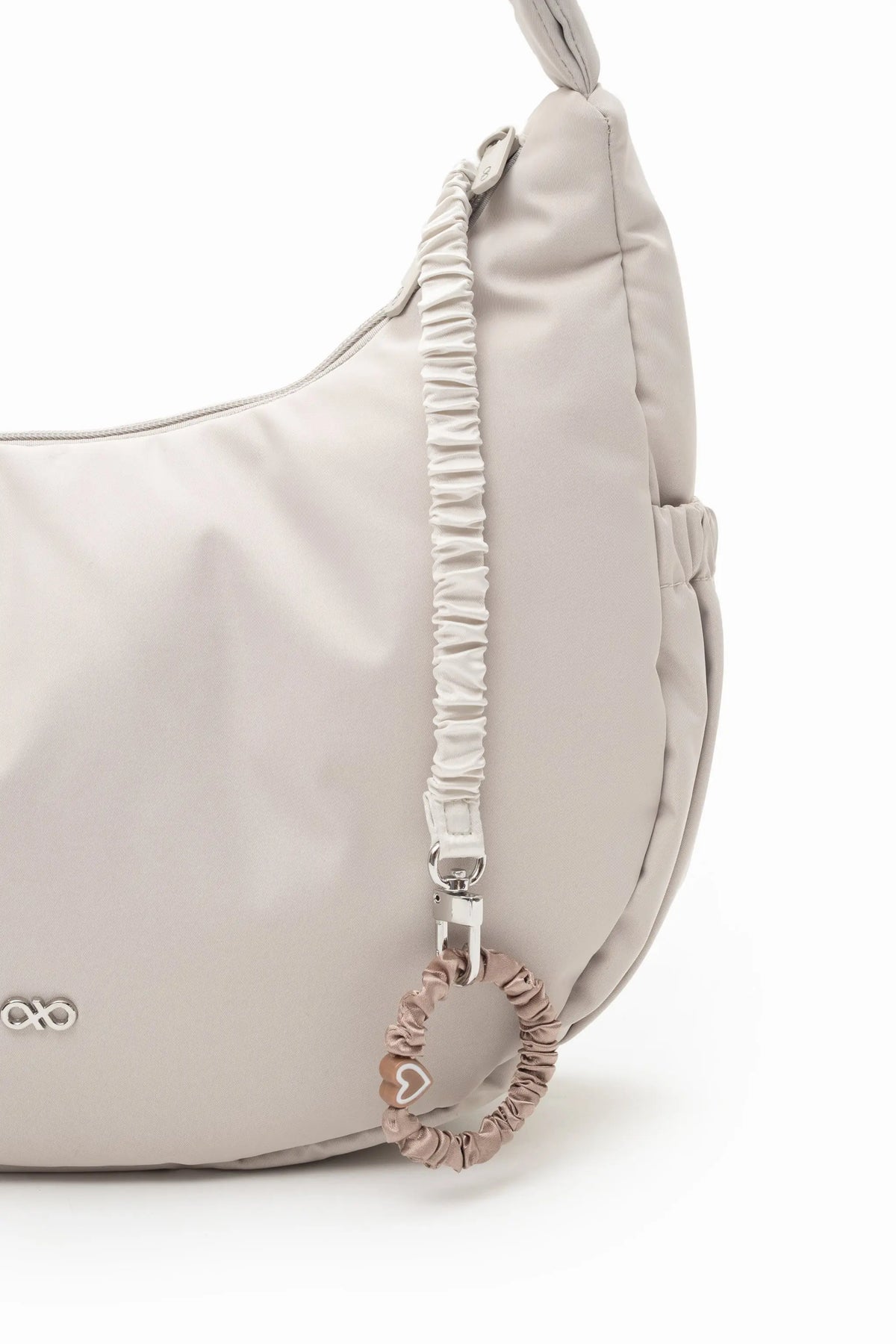 COSY LUXE L CRESCENT BAG 2.0 IN DOVE GREY 