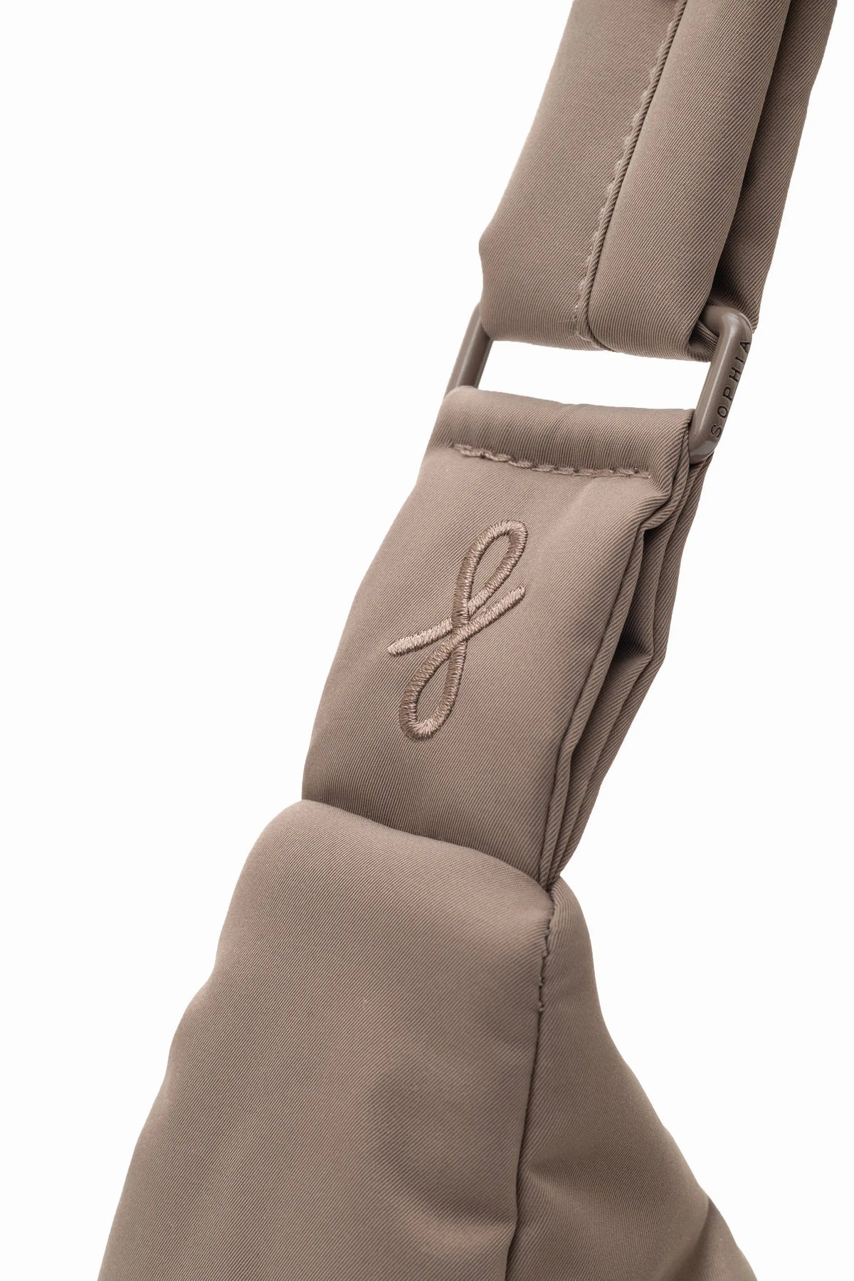 COSY LUXE L CRESCENT BAG 2.0 IN TAUPE 