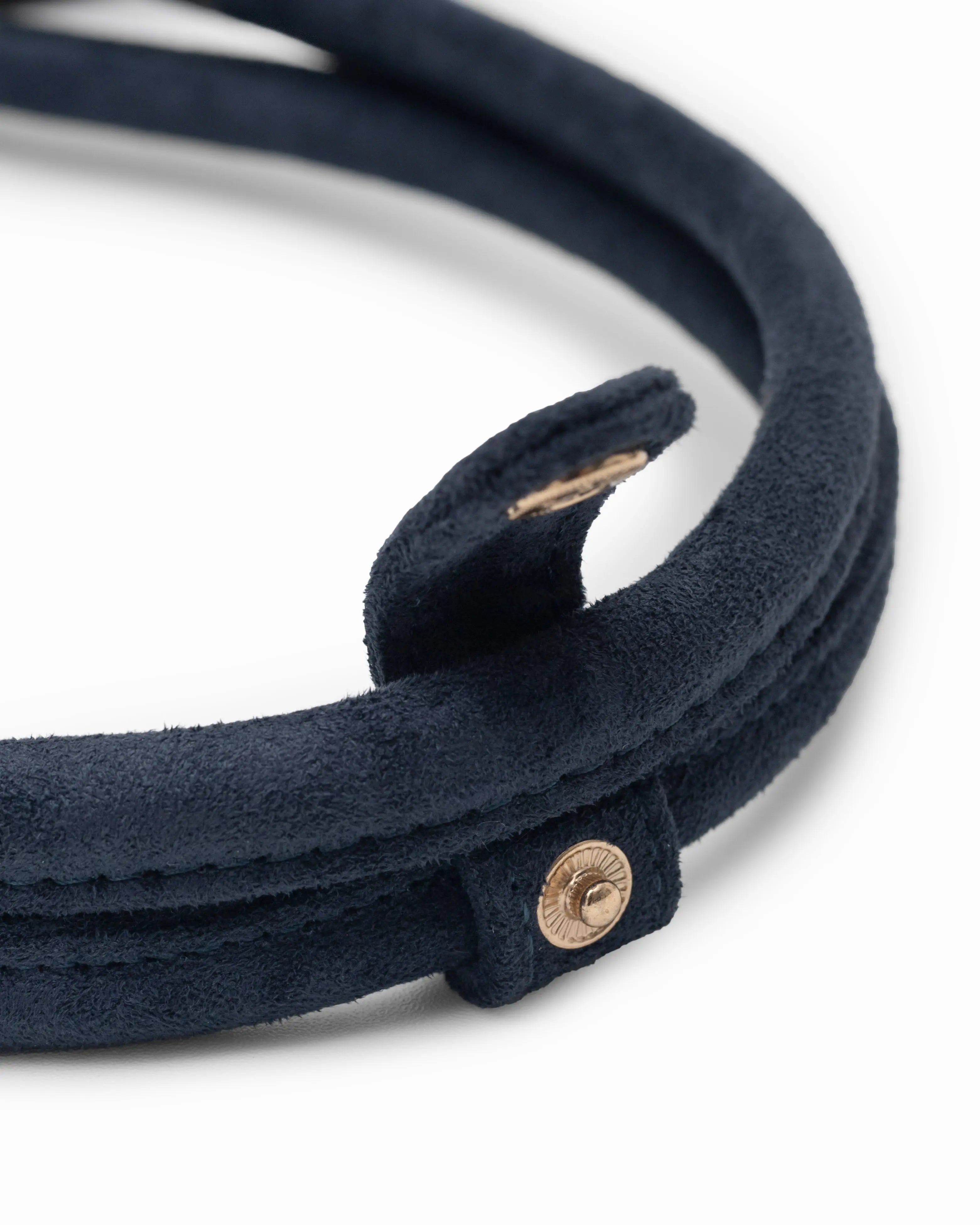 VALENTINA SUEDE BAGUETTE BAG IN PRUSSIAN BLUE TSL Singapore