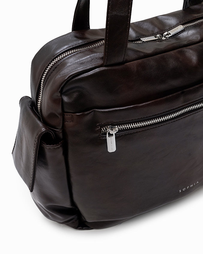 EVERYDAY CITY TOTE BAG IN ESPRESSO BROWN