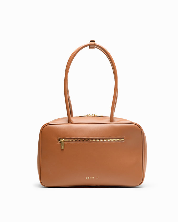 SIGNATURE POCKET M REI TOTE BAG IN CAMEL
