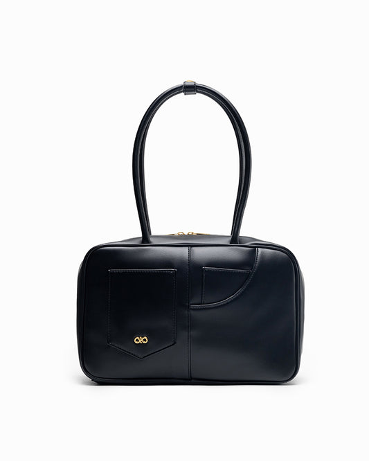 SIGNATURE POCKET M REI TOTE BAG IN BLACK