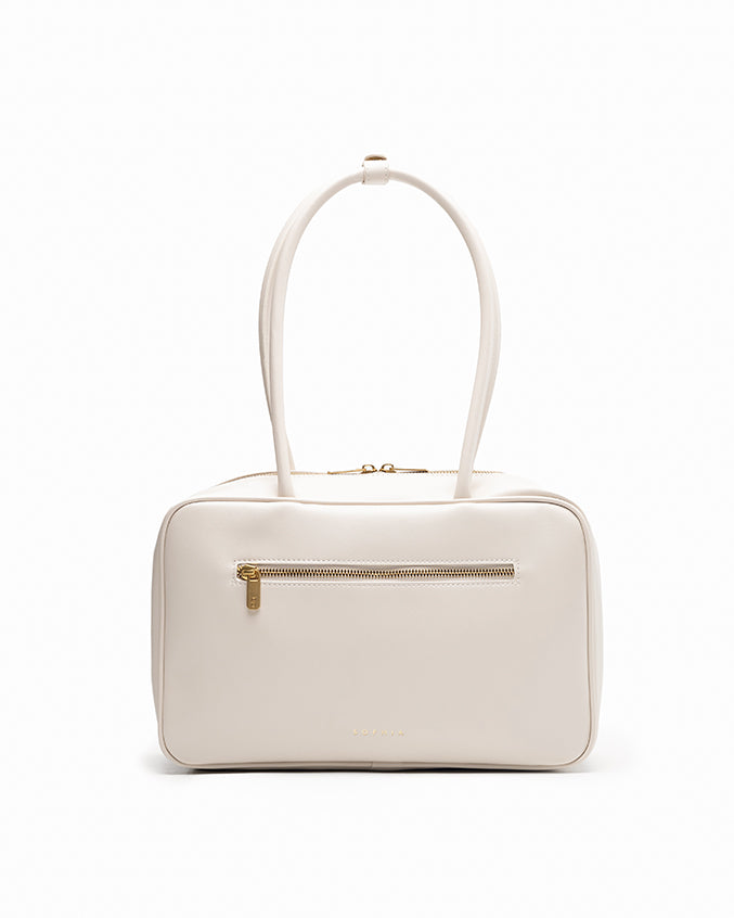 SIGNATURE POCKET M REI TOTE BAG IN CHALK