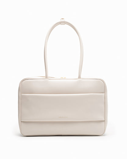 SIGNATURE POCKET L REI TOTE BAG IN CHALK