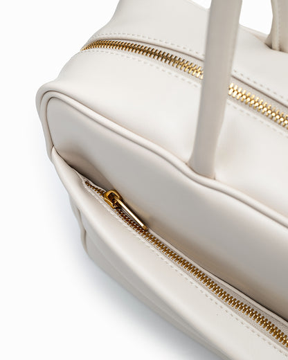 SIGNATURE POCKET L REI TOTE BAG IN CHALK