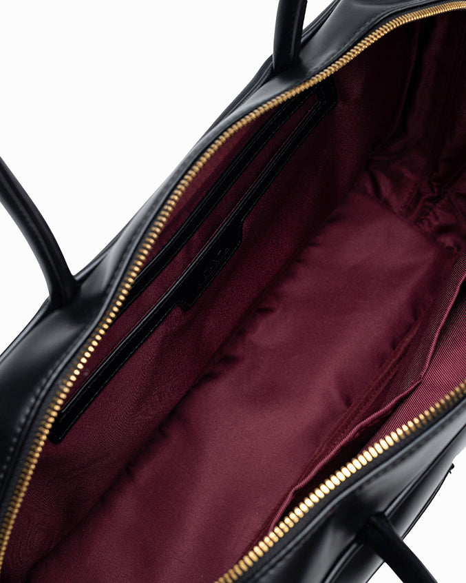 SIGNATURE POCKET L REI TOTE BAG IN BLACK