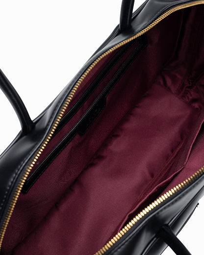 SIGNATURE POCKET L REI TOTE BAG IN BLACK