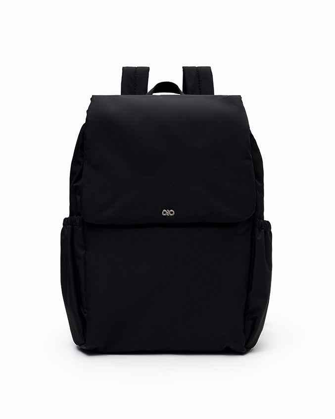 COSY LUXE UTILITY BACKPACK IN JET BLACK