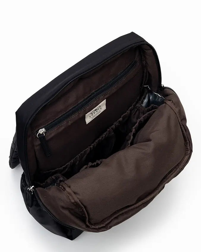 COSY LUXE UTILITY BACKPACK IN JET BLACK TSL Singapore