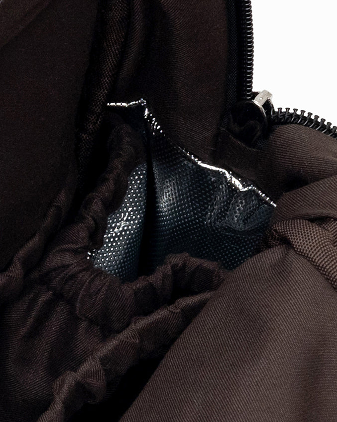 COSY LUXE UTILITY BACKPACK IN JET BLACK